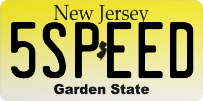 NJ license plate 5SPEED