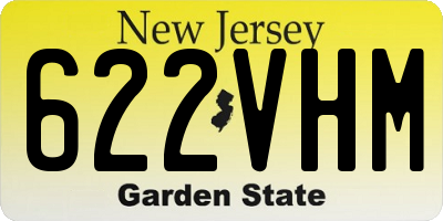 NJ license plate 622VHM