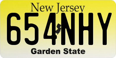 NJ license plate 654NHY