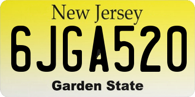 NJ license plate 6JGA520