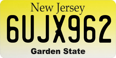 NJ license plate 6UJX962