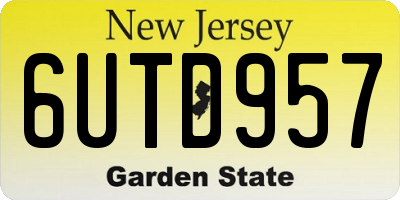 NJ license plate 6UTD957