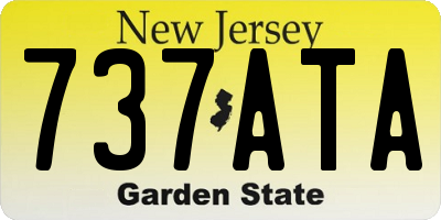 NJ license plate 737ATA