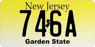 NJ license plate 746A