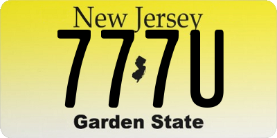 NJ license plate 777U