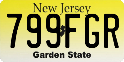 NJ license plate 799FGR