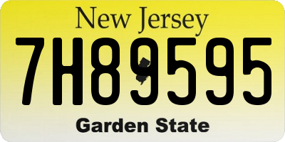 NJ license plate 7H89595