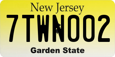 NJ license plate 7TWN002