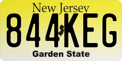 NJ license plate 844KEG