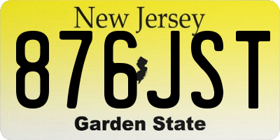 NJ license plate 876JST