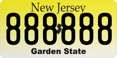 NJ license plate 888888