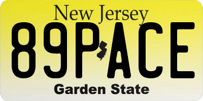 NJ license plate 89PACE