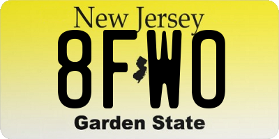 NJ license plate 8FWO