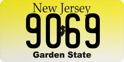 NJ license plate 9069