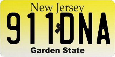 NJ license plate 911DNA