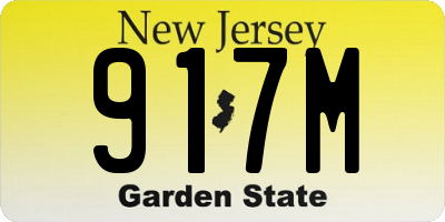 NJ license plate 917M