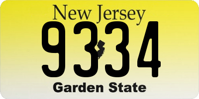 NJ license plate 9334