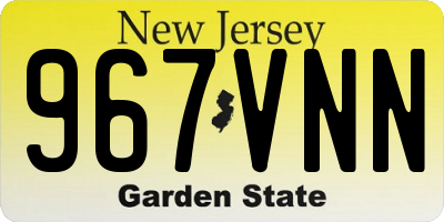 NJ license plate 967VNN