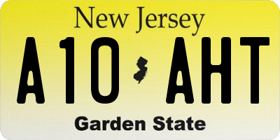 NJ license plate A10AHT