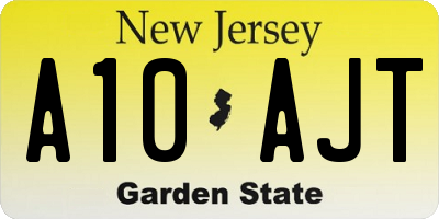 NJ license plate A10AJT