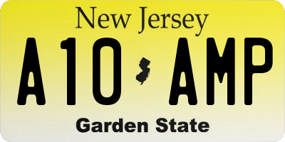 NJ license plate A10AMP