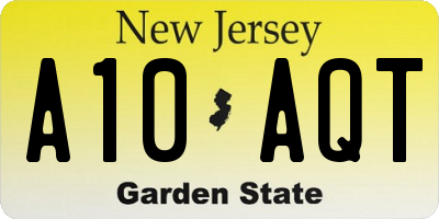 NJ license plate A10AQT