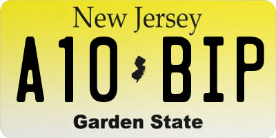 NJ license plate A10BIP