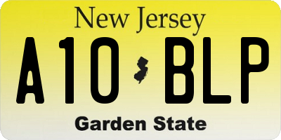 NJ license plate A10BLP