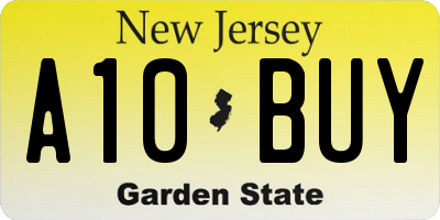 NJ license plate A10BUY