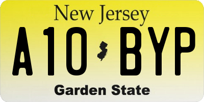 NJ license plate A10BYP