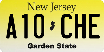 NJ license plate A10CHE