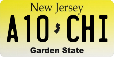 NJ license plate A10CHI