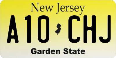 NJ license plate A10CHJ