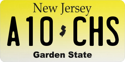 NJ license plate A10CHS