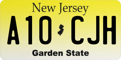 NJ license plate A10CJH