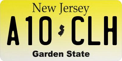 NJ license plate A10CLH