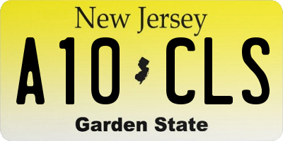 NJ license plate A10CLS