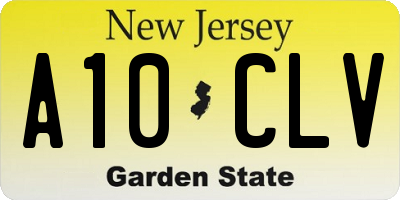 NJ license plate A10CLV