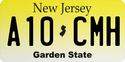 NJ license plate A10CMH