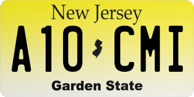 NJ license plate A10CMI