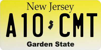 NJ license plate A10CMT