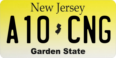 NJ license plate A10CNG