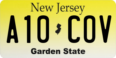 NJ license plate A10COV