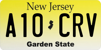 NJ license plate A10CRV