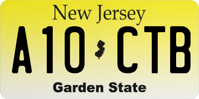 NJ license plate A10CTB