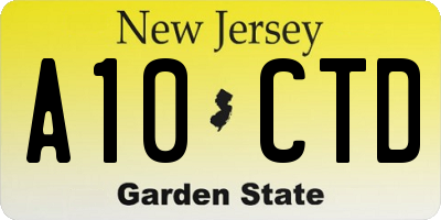 NJ license plate A10CTD