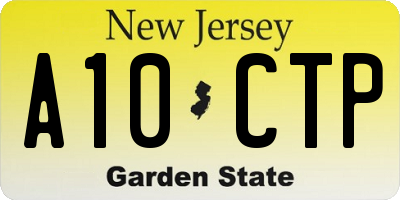 NJ license plate A10CTP