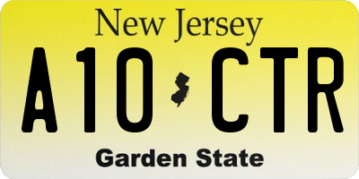 NJ license plate A10CTR