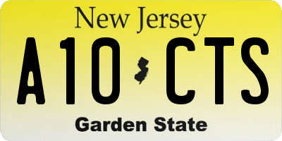 NJ license plate A10CTS