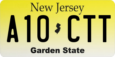 NJ license plate A10CTT